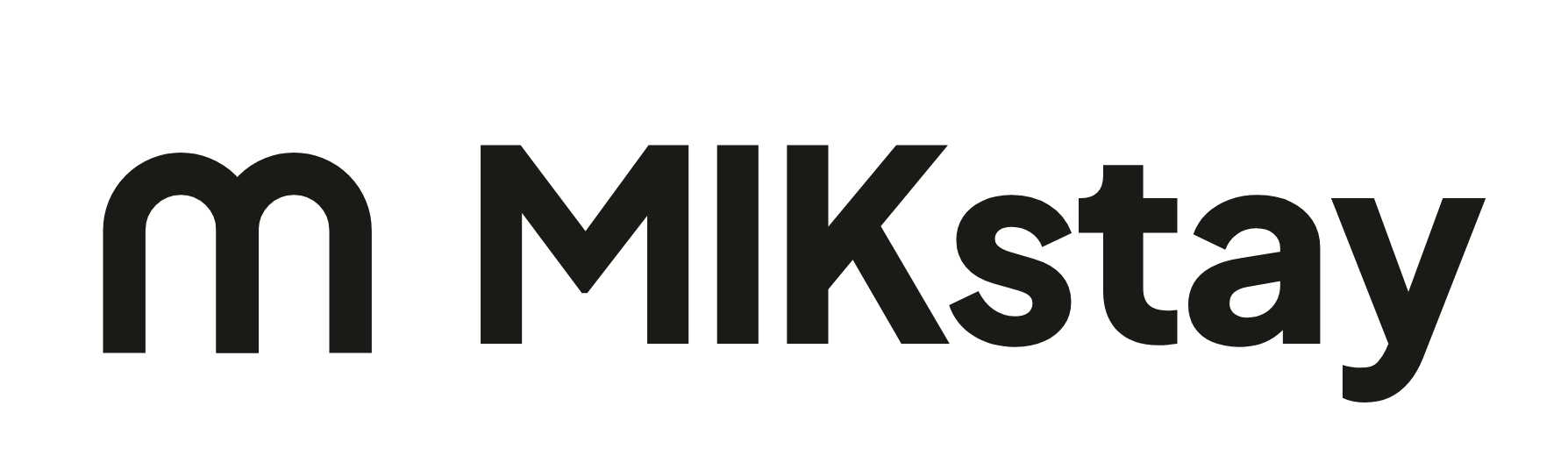 MIKstay logo in solid black