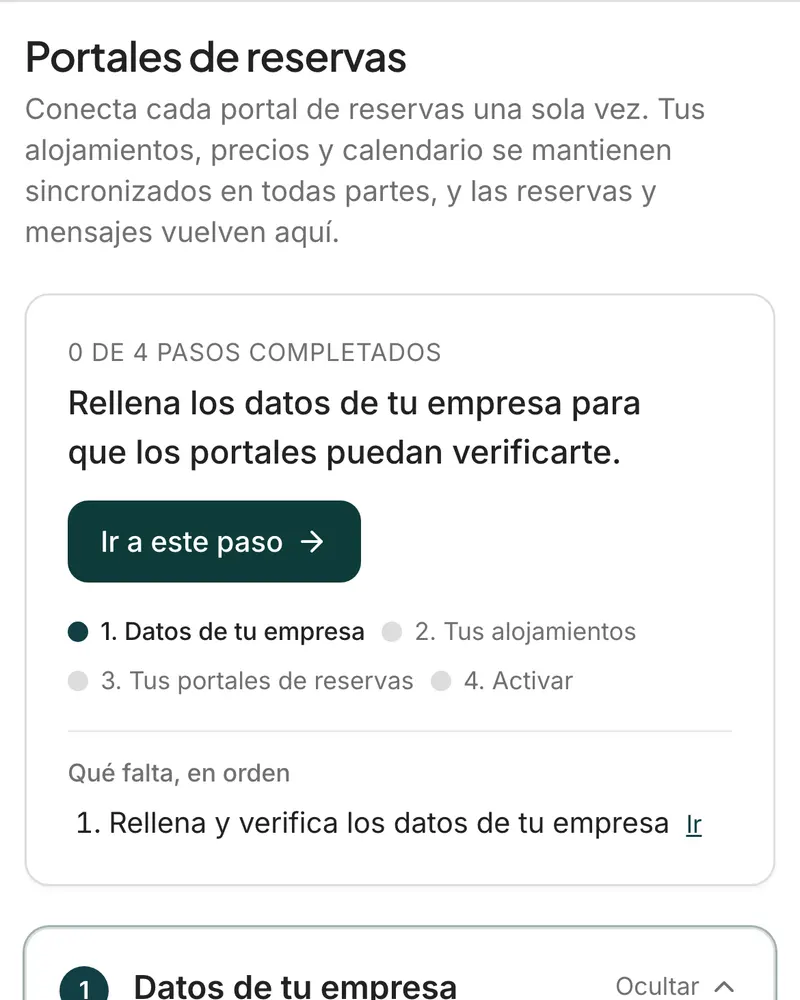 La configuración de portales: cuatro pasos, dos hechos, y lo que falta en orden