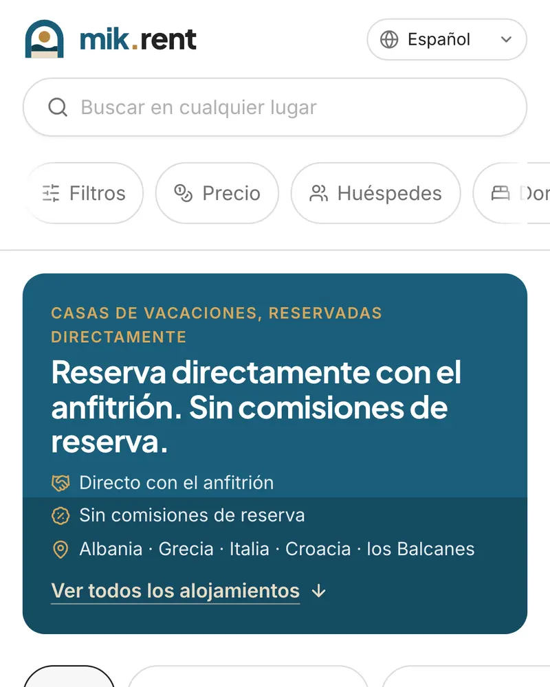 Un anuncio en mik.rent tal como lo ve un huésped